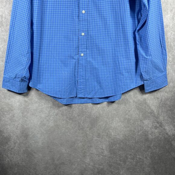 Ralph Lauren Dress Shirt Mens XL Blue White‎ Checkered Button Down Long Sleeves - Picture 4 of 10